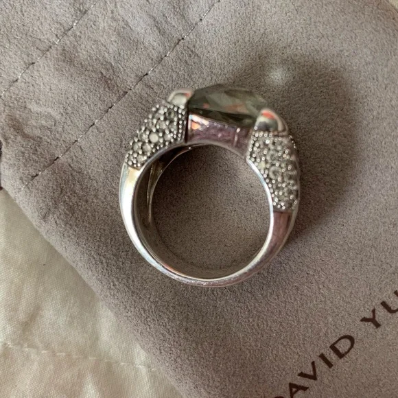 EUC - David Yurman Prasiolite and Diamond Ring - Picture 10 of 16